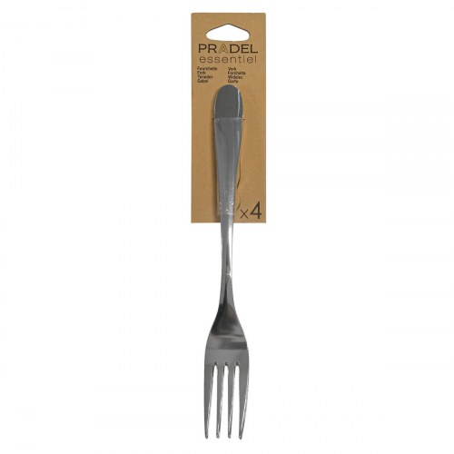 Pradel essentiel Ondine bordgafler i stål, 18 cm - 4 stk.
