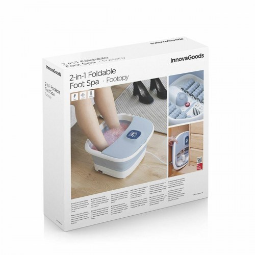 Footopy sammenklappeligt fodbad med ruller og hydromassage, 10 L, 500 W