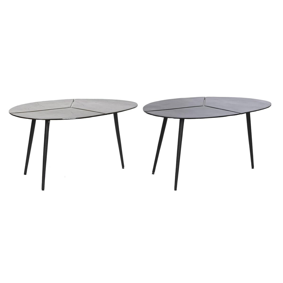 Sofabord Sort Gylden Aluminium Kobber 78 X 45 X 40 Cm 2 Enheder
