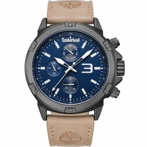 Herreur Timberland TDWGF9002902 - blå skive, læderrem (Ø 46 mm)