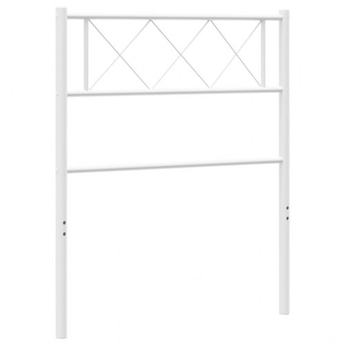 Sengegavl 107 cm metal hvid
