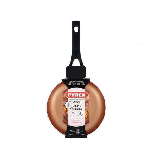 Stegepande Pyrex Action 20 cm - stemplet aluminium, kobber