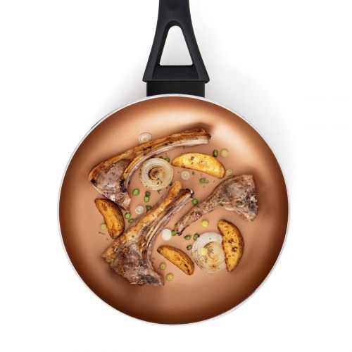 Stegepande Pyrex Action 24 cm - stemplet aluminium, kobber