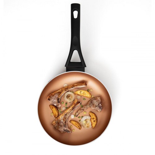 Stegepande Pyrex Action 24 cm - stemplet aluminium, kobber