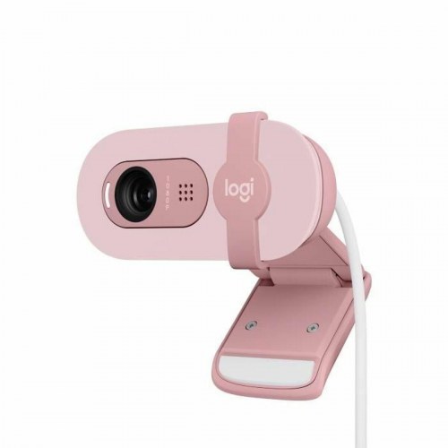 Logitech Brio 100 webcam - Pink, Full HD 1080p med mikrofon