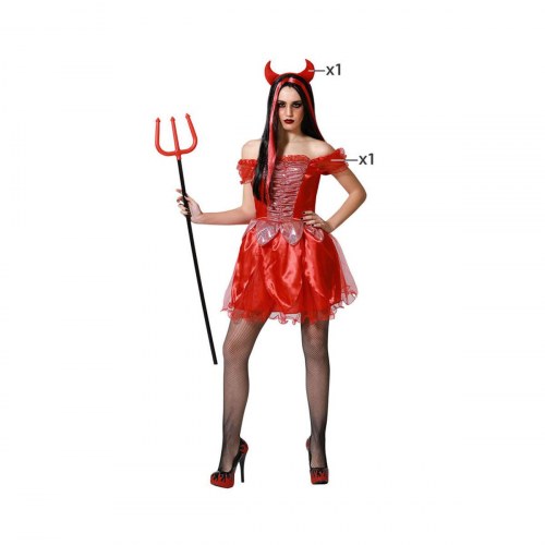 Rød Dæmon kostume til voksne - XL