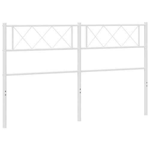 Sengegavl i metal 135 cm - hvid