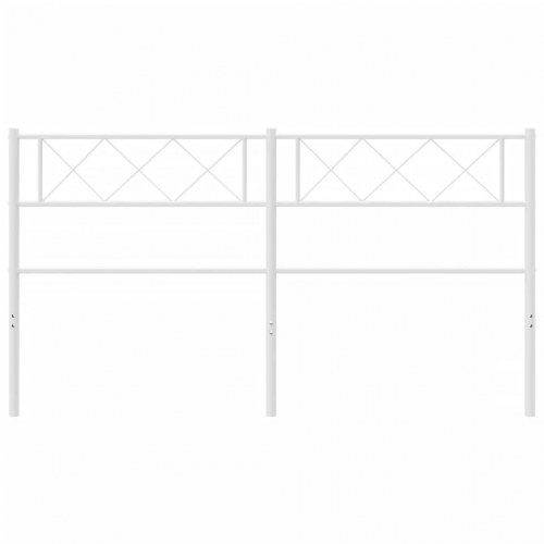 Sengegavl i metal 150 cm - hvid
