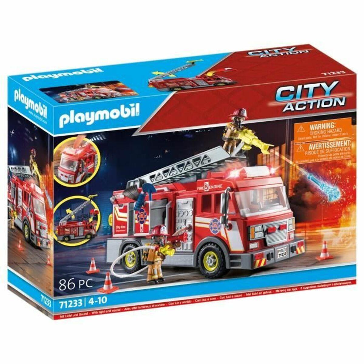 Playset Playmobil Fire Truck City Action 1 Dele