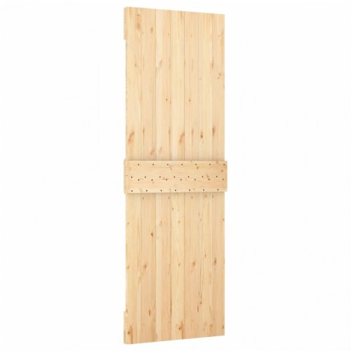 Skydedør med monteringssæt 70x210 cm massivt fyrretræ