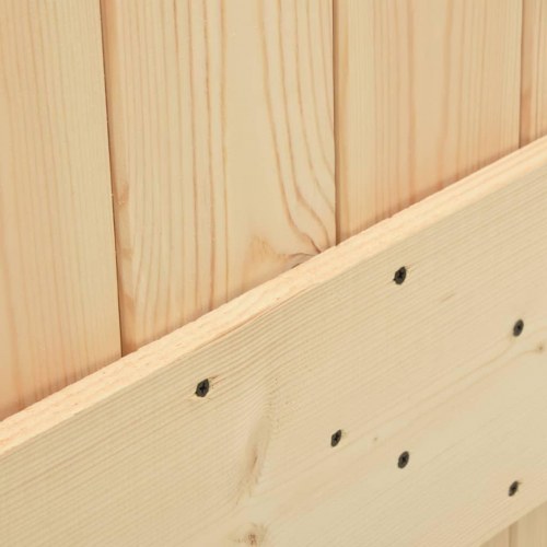 Skydedør med monteringssæt 70x210 cm massivt fyrretræ