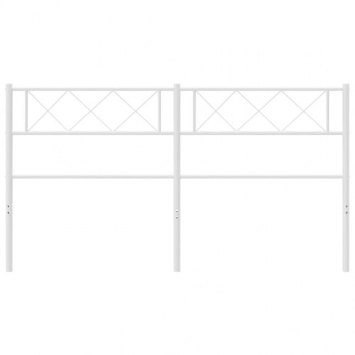 Sengegavl 120 cm metal hvid