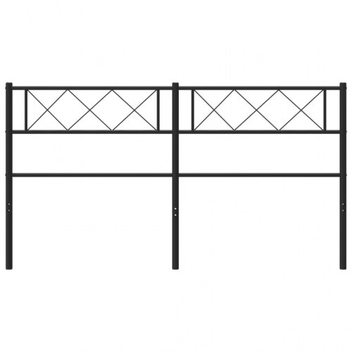 Sengegavl i metal 150 cm - sort