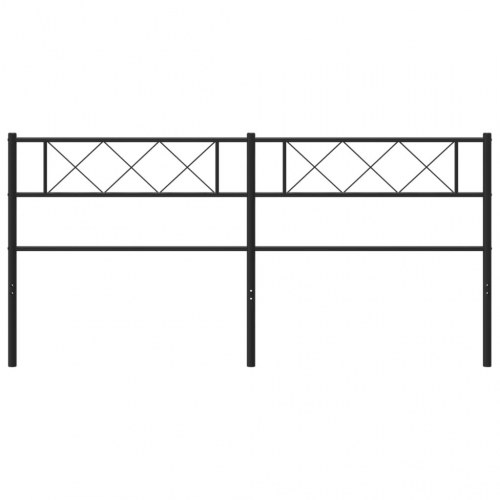 Sengegavl 160 cm i metal - sort, klassisk design