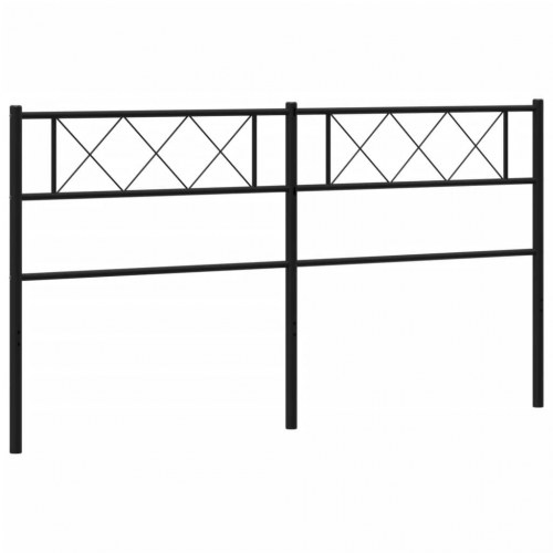 Sengegavl 160 cm i metal - sort, klassisk design