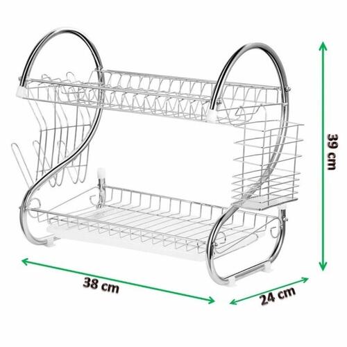 Opvaskestativ til køkkenvask Feel Maestro MR-1025-38 38 x 24 x 39 cm Sølvfarvet
