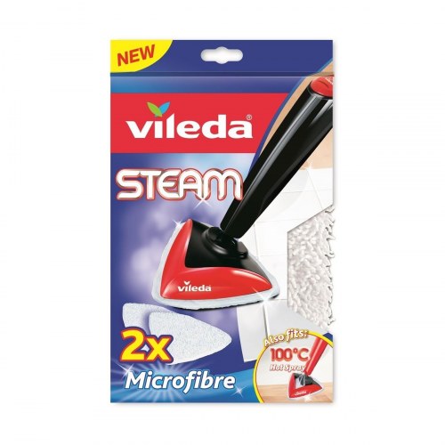 Vileda Steam mikrofiber moppepuder - 2 stk. (hvid)