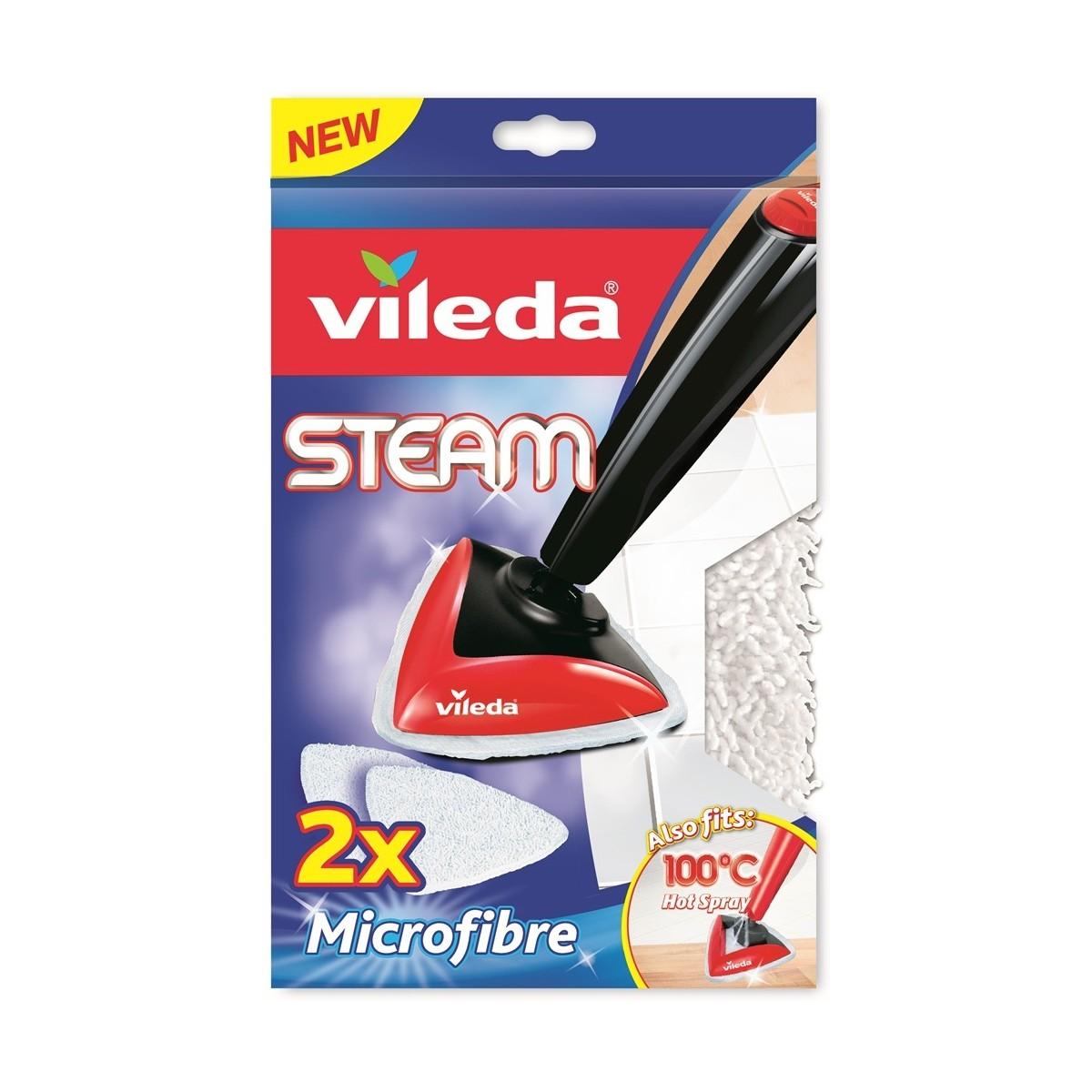 Vileda Steam mikrofiber moppepuder - 2 stk. (hvid)