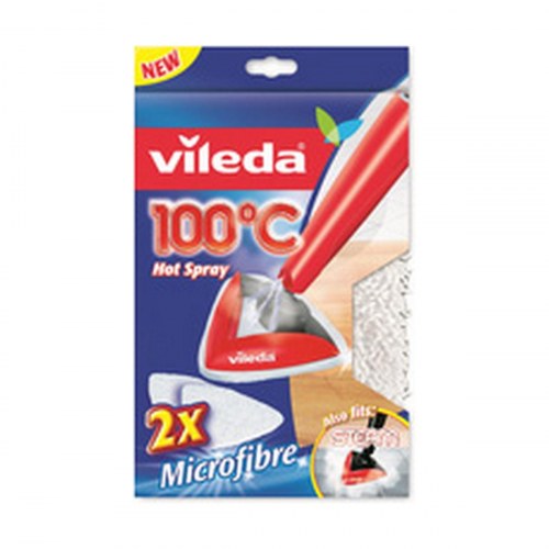 Vileda Steam mikrofiber moppepuder - 2 stk. (hvid)