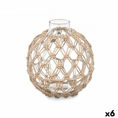 Dekorationskugle glas - gennemsigtig/natur, 18 × 20 × 18 cm (6 stk.)