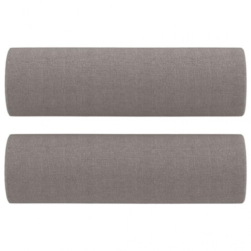 3-personers sofa med pyntepuder - 180 cm stof, gråbrun