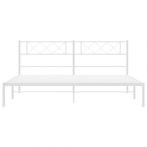 Sengeramme med sengegavl 193 x 203 cm - hvid