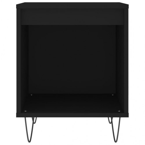 Sengebord 40x35x50 cm konstrueret træ sort