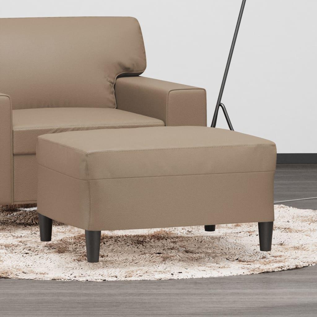 Fodskammel Kunstlæder - Cappuccino / 70 x 55 x 41 cm