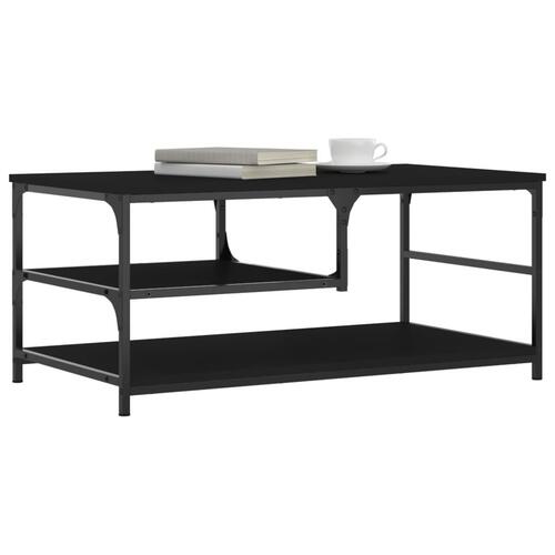 Sofabord 90x49x40 cm konstrueret træ sort