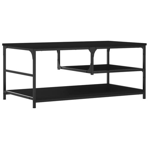 Sofabord 90x49x40 cm konstrueret træ sort