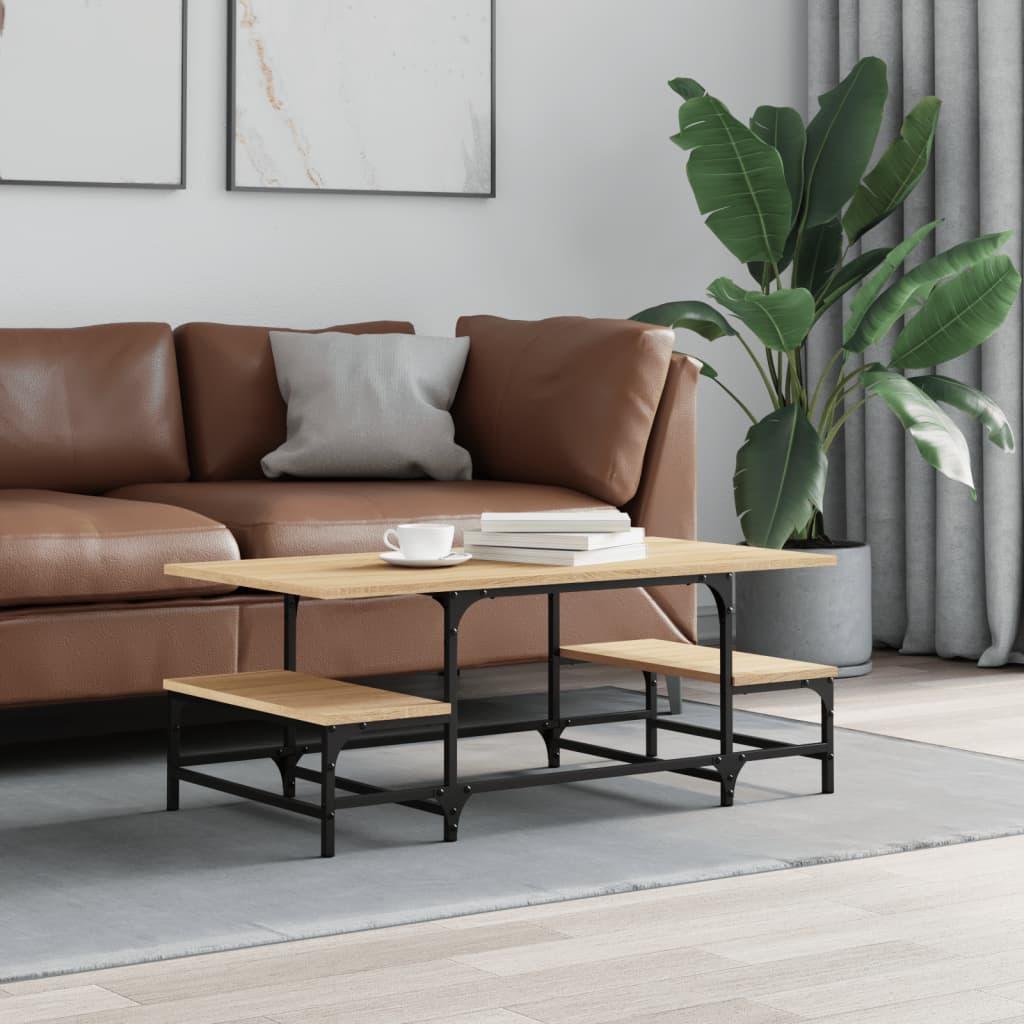 Sofabord 100x50 5x40 Cm Konstrueret Træ Sonoma Eg