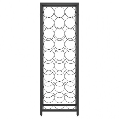 Vinreol til 27 flasker 34x18x100 cm smedejern sort