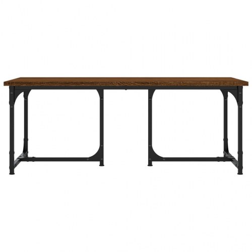 Sofabord 90x50x35 cm konstrueret træ brun egetræsfarve