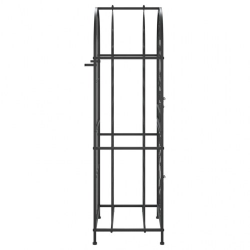 Vinreol til 41 flasker - 45 × 36 × 120 cm i sort smedejern