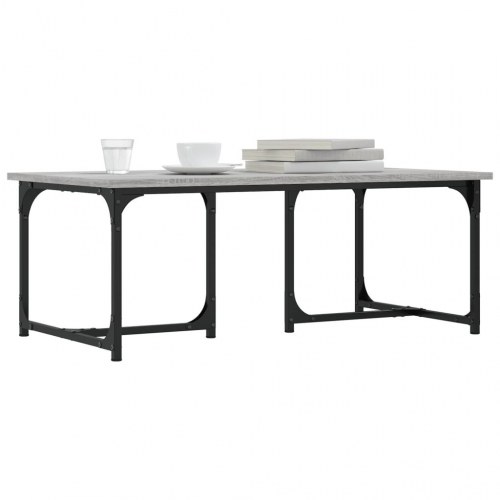 Sofabord 90x50x35 cm konstrueret træ grå sonoma-eg