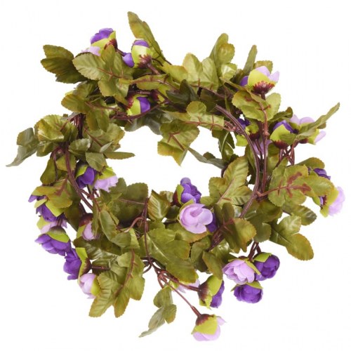 Blomsterguirlander til jul 6 stk. 215 cm lyslilla