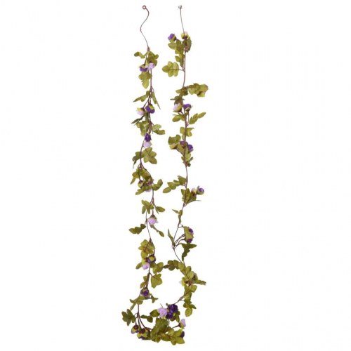 Blomsterguirlander til jul 6 stk. 215 cm lyslilla