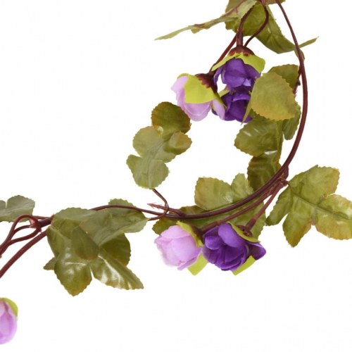 Blomsterguirlander til jul 6 stk. 215 cm lyslilla