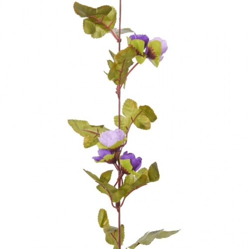 Blomsterguirlander til jul 6 stk. 215 cm lyslilla