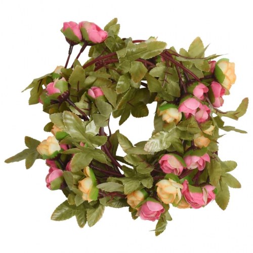 Blomsterguirlander til jul 3 stk. 215 cm lyserød