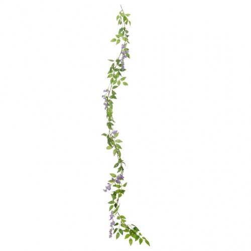Blomsterguirlander til jul 6 stk. 200 cm lilla