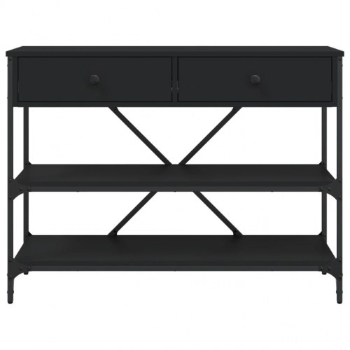 Konsolbord med skuffer og hylder konstrueret træ