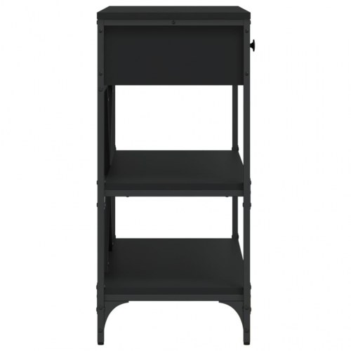 Konsolbord med skuffer og hylder konstrueret træ