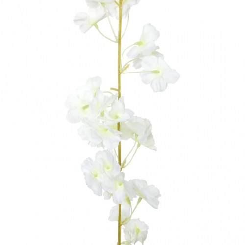 Blomsterguirlander til jul 6 stk. 180 cm hvid
