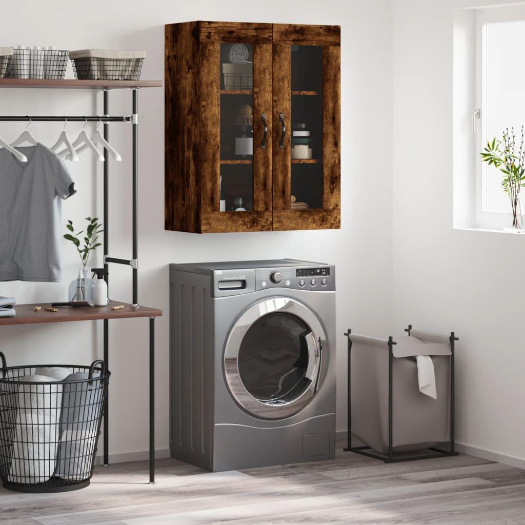 Vægskab 69,5x34x90 cm konstrueret træ røget sonoma-eg billede