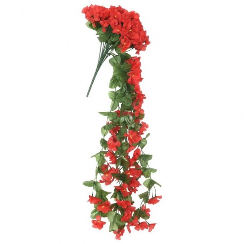 Blomsterguirlander til jul 3 stk. 85 cm rød
