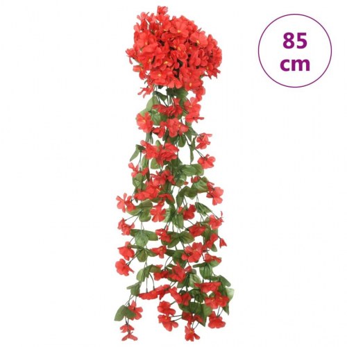 Blomsterguirlander til jul 3 stk. 85 cm rød