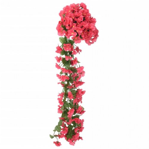 Blomsterguirlander til jul 3 stk. 85 cm rosenrød