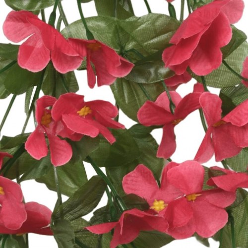 Blomsterguirlander til jul 3 stk. 85 cm rosenrød