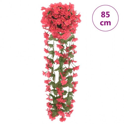 Blomsterguirlander til jul 3 stk. 85 cm rosenrød